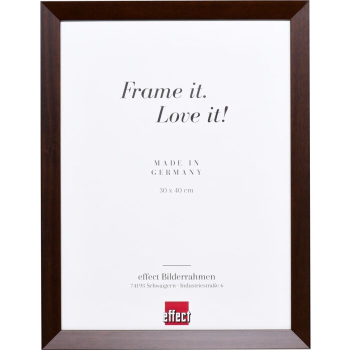Marco de madera efecto palisandro Top N 25x30 cm cristal de museo