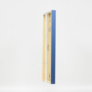 Efecto marco de madera perfil 35 azul 25x35 cm cristal normal