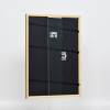 Efecto marco de madera maciza perfil 22 marrón-oro 25x35 cm cristal acrílico