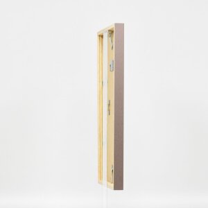 Efecto marco de madera perfil 35 marrón 25x35 cm cristal acrílico