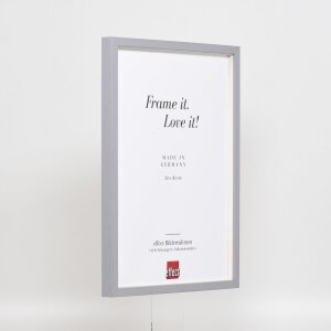 Efecto marco de madera perfil 35 gris claro 25x35 cm cristal normal + separador