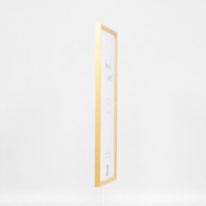 Efecto marco de madera maciza perfil 20 blanco 25x35 cm cristal de museo