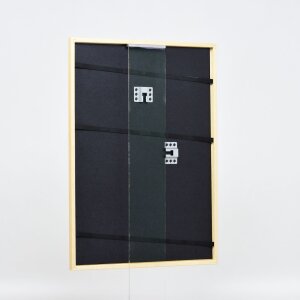 Efecto marco de madera maciza perfil 20 marrón nuez 25x35 cm cristal de museo
