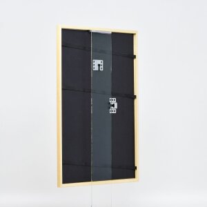 Efecto marco de madera maciza perfil 20 marrón nuez 25x35 cm cristal de museo