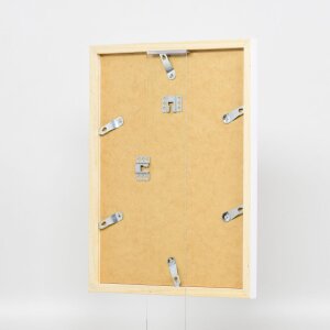 Marco de madera Top Cube 25x35 cm cristal de museo blanco