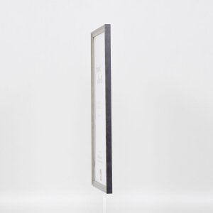 Efecto marco de madera maciza perfil 25 gris 25x35 cm cristal de museo