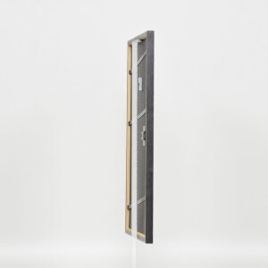 Efecto marco de madera maciza perfil 25 gris 25x35 cm cristal de museo