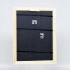 Efecto marco barroco de madera perfil 37 blanco 25x35 cm cristal de museo
