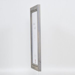 Portarretratos efecto madera maciza 2240 gris 25x35 cm cristal de museo