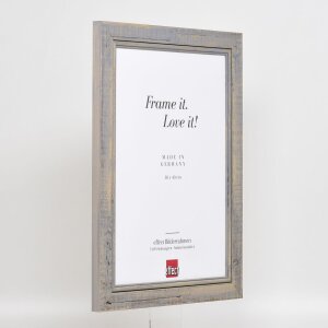 Portarretratos efecto madera maciza 2240 gris 25x35 cm cristal de museo