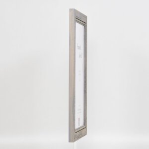 Portarretratos efecto madera maciza 2240 gris 25x35 cm cristal de museo