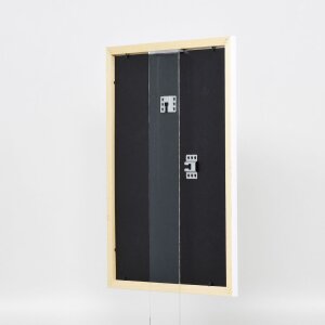 Efecto marco de madera perfil 2210 blanco 25x50 cm cristal normal