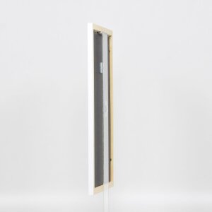 Efecto marco de madera perfil 2210 blanco 25x50 cm cristal normal