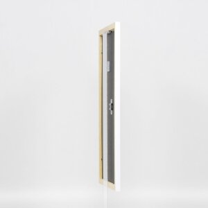 Efecto marco de madera perfil 2210 blanco 25x50 cm cristal normal