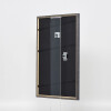 Efecto marco de madera maciza Perfil 25 gris 25x50 cm cristal transparente