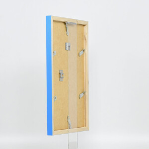 Marco de madera Top Cube 25x50 cm cristal azul antirreflejos