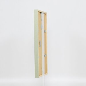 Efecto marco de madera perfil 35 verde 25x50 cm cristal normal + separador