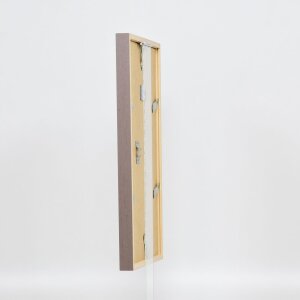 Efecto marco de madera perfil 35 marrón 25x50 cm cristal normal + separador