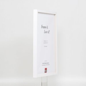 Efecto marco de madera Perfil 35 blanco 25x50 cm cristal normal + separador