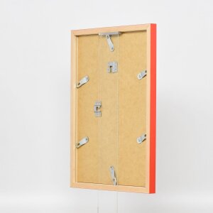 Marco de madera Top Cube 25x50 cm cristal de museo rojo