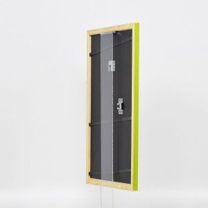 Efecto marco de madera perfil 89 verde 25x50 cm cristal de museo