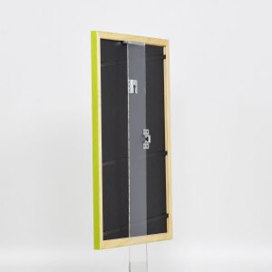 Efecto marco de madera perfil 89 verde 25x50 cm cristal de museo