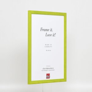 Efecto marco de madera perfil 89 verde 25x50 cm cristal de museo