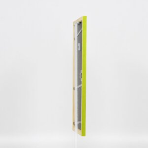 Efecto marco de madera perfil 89 verde 25x50 cm cristal de museo