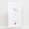 Efecto marco de madera maciza perfil 30 blanco 25x50 cm cristal de museo