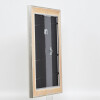 Efecto marco de madera perfil 95 plata 25x50 cm cristal antirreflejo