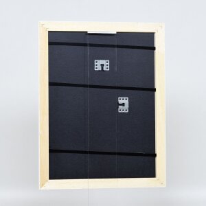 Marco barroco efecto madera perfil 37 blanco 25x50 cm cristal museo