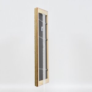 Marco Barroco Efecto Madera Perfil 37 plata antigua 25x50 cm cristal de museo