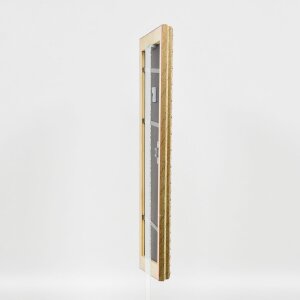 Marco Barroco Efecto Madera Perfil 37 plata antigua 25x50 cm cristal de museo
