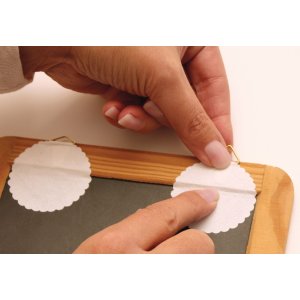 Colgador de cuadros 45mm soluble en agua engomado 6 uds.