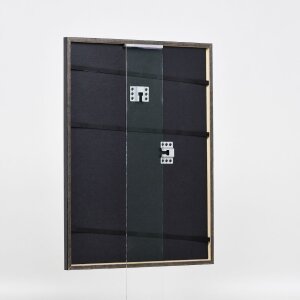 Efecto Marco de madera Perfil 23 azul 25x60 cm cristal transparente
