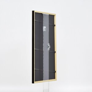 Efecto marco de madera perfil 23 verde 25x60 cm cristal transparente