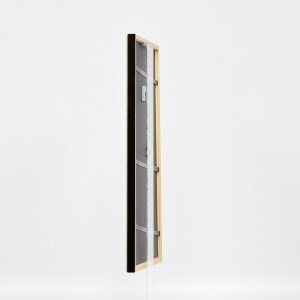 Efecto marco de madera perfil 23 verde 25x60 cm cristal transparente