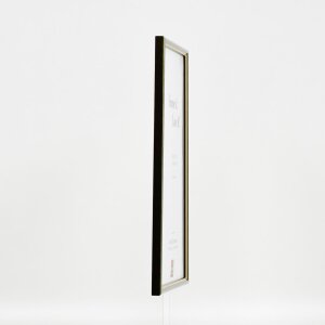 Efecto marco de madera perfil 23 verde 25x60 cm cristal transparente