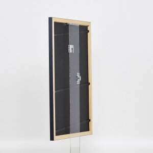Efecto Marco de madera Perfil 38 gris 25x60 cm Cristal normal