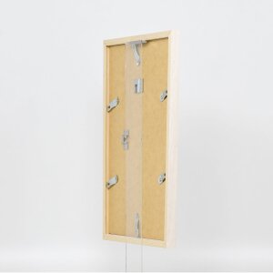Efecto marco de madera perfil 33 blanco 25x60 cm cristal antirreflectante