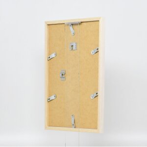 Efecto marco de madera perfil 33 blanco 25x60 cm cristal antirreflectante