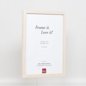 Efecto marco de madera perfil 33 blanco 25x60 cm cristal antirreflectante