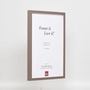 Efecto marco de madera perfil 35 marrón 25x60 cm cristal normal + separador