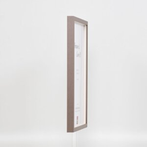 Efecto marco de madera perfil 35 marrón 25x60 cm cristal normal + separador