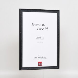 Efecto marco de madera perfil 2070 cristal antirreflejo 25x60 cm negro