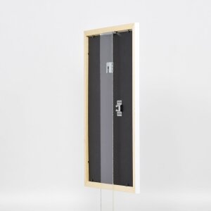 Efecto marco de madera perfil 2210 blanco 25x60 cm cristal de museo