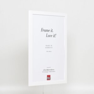 Efecto marco de madera perfil 2210 blanco 25x60 cm cristal de museo