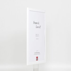 Efecto marco de madera perfil 2210 blanco 25x60 cm cristal de museo
