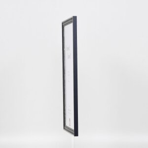 Efecto marco de madera perfil 38 gris 25x60 cm cristal de museo