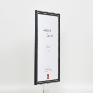 Efecto marco de madera perfil 38 gris 25x60 cm cristal de museo